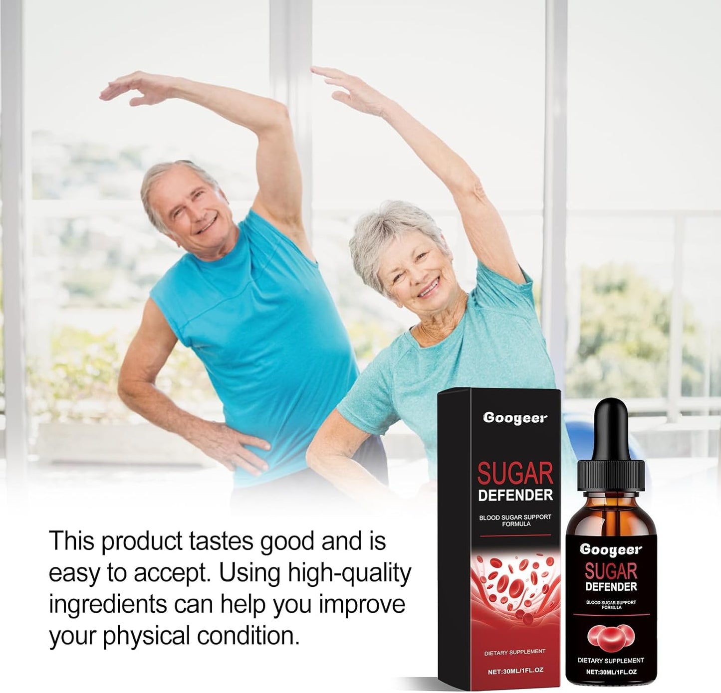 Sugar Defender Supplement Drops for Energy and Circulation Support - 2 Pack