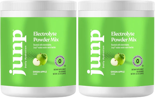 Sugar-Free Green Apple Electrolyte Powder with Potassium & Salt - Zero Calorie Hydration Mix for Keto - 180 Servings