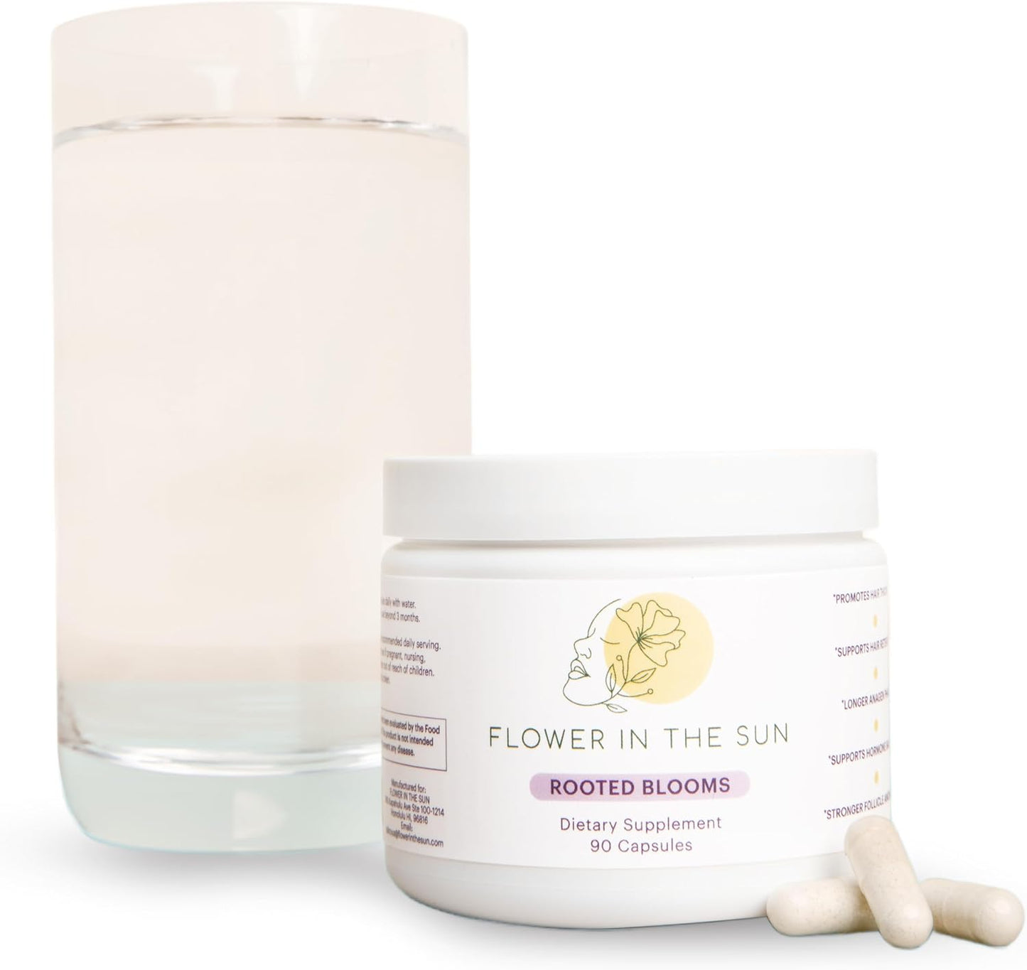 Sunflower Hair Growth Supplement: Strengthen Fragile Hair, Prevent Breakage, Support Length Retention - 90 Capsules