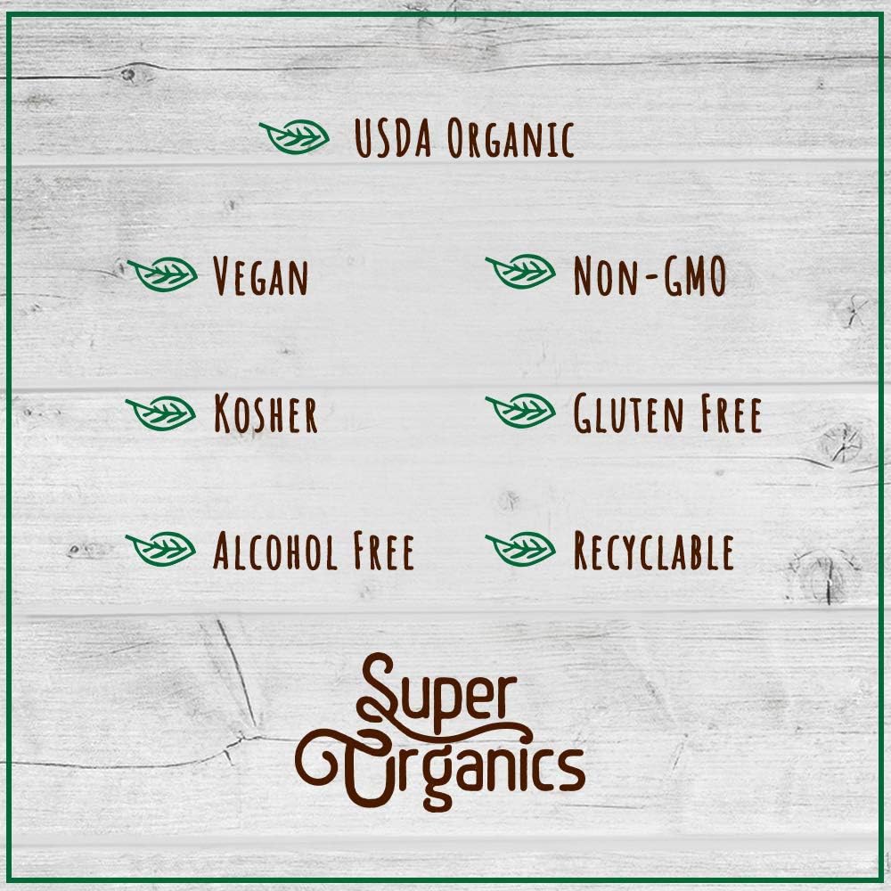 Super Organics Elderberry Liquid Drops - 1 Fl Oz | Organic, Non-GMO, Gluten Free, Kosher, Vegan