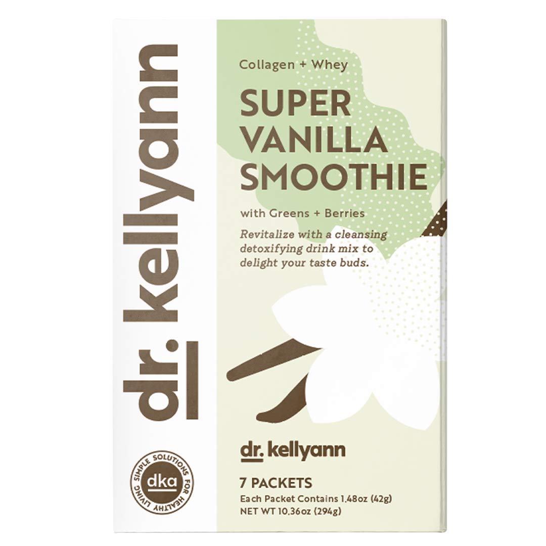 Super Vanilla Collagen Smoothie 7 Packets - Protein Shake Keto Paleo Skin Gut Support