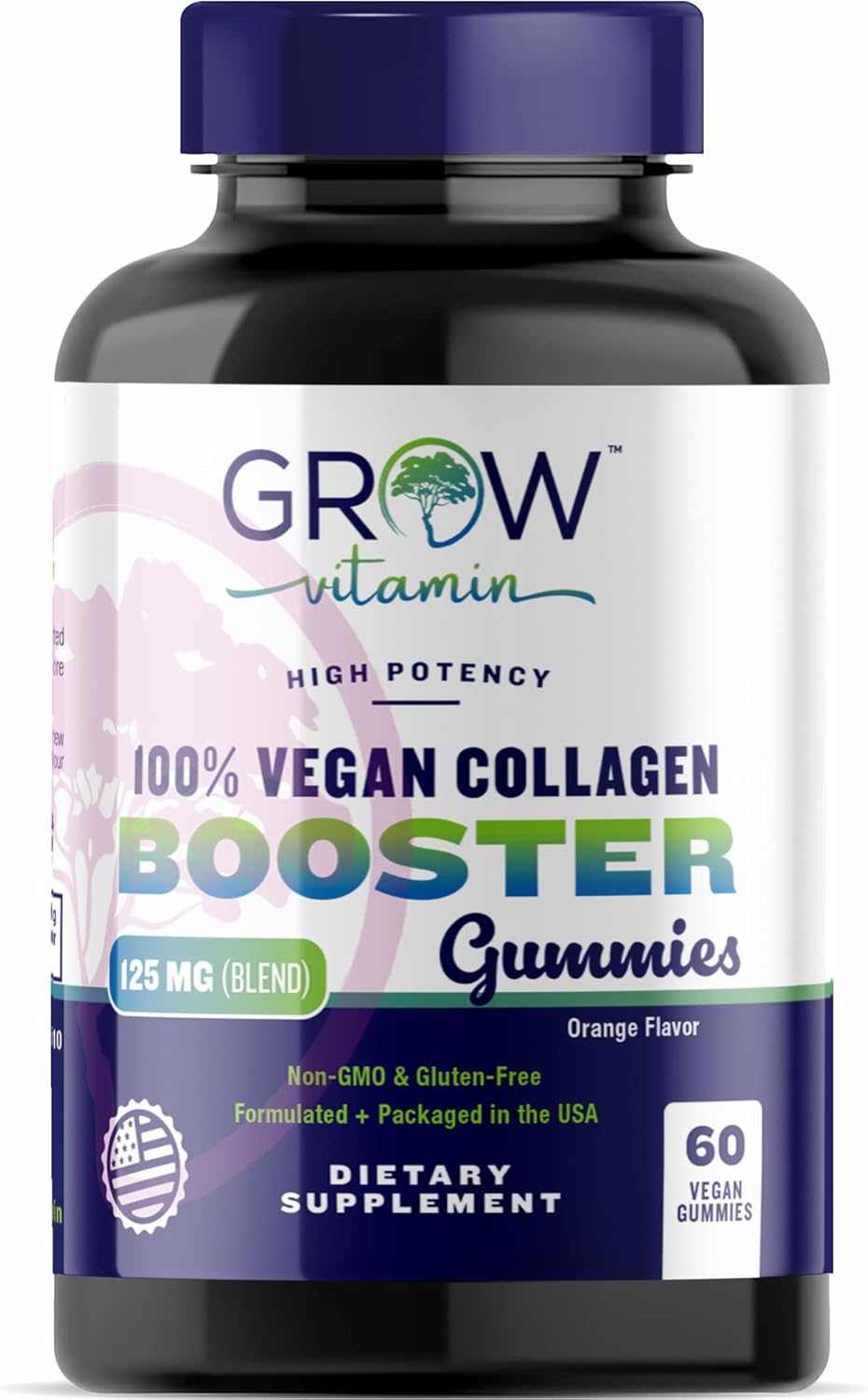 Superfruit Gummy Beauty Vitamins - Supports Skin, Hair, & Nail Health - Vegan Collagen Builder with Silica, Biotin, Amla, Vitamin C, A, E - Orange Flavor, Non GMO - 60 Gummies