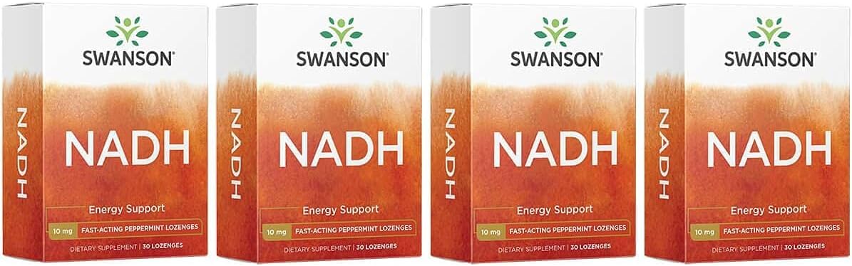 Swanson Fast-Acting NADH Supplement 10mg 30 Tablets - High Bioavailability - 4 Pack