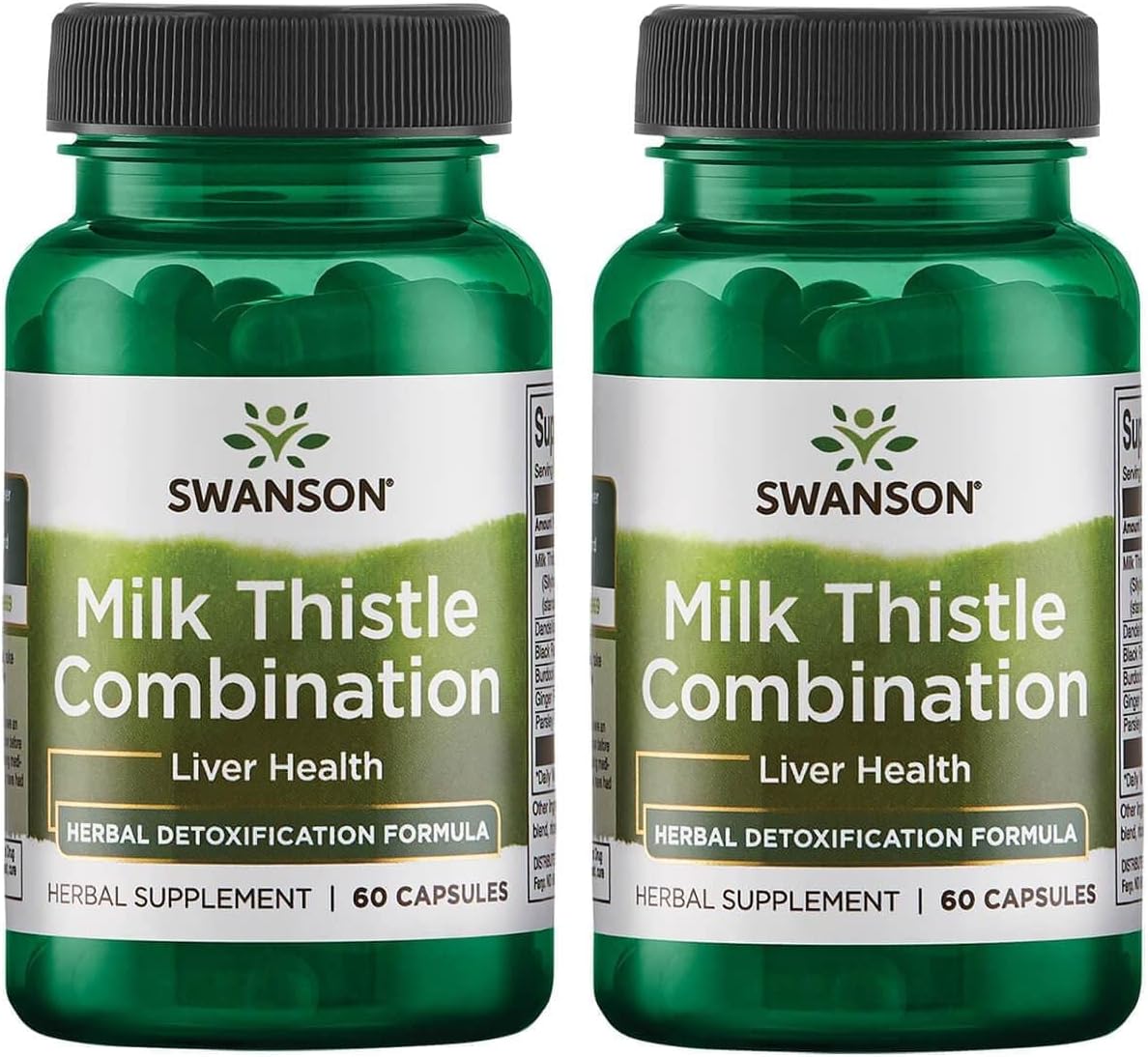 Swanson Milk Thistle Combination 120 Capsules - Pack of 2 for Liver Support and Detoxification