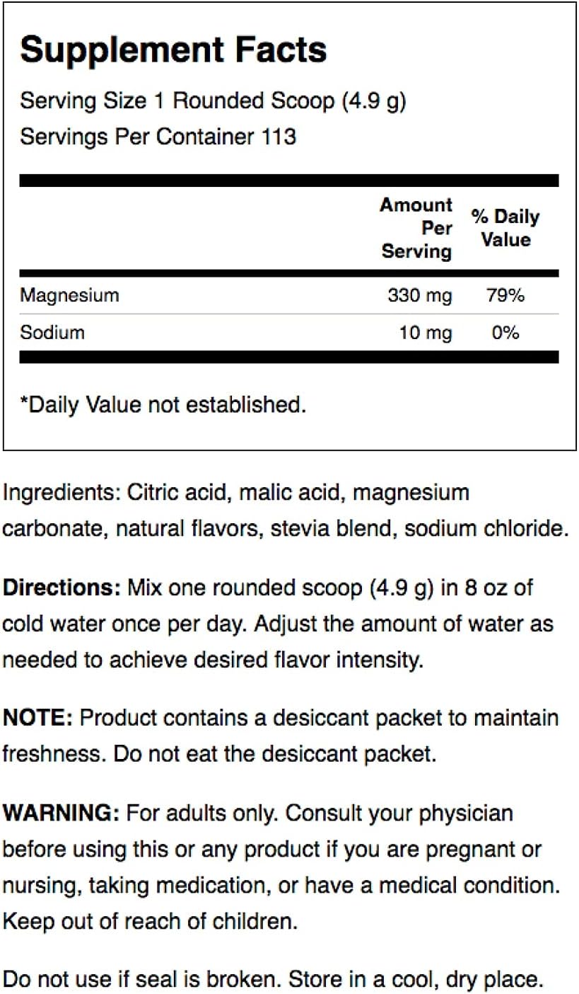 Swanson Orange Mellow Magnesium Drink Powder - Bone & Muscle Support Supplement, Vegan, Non-GMO, Sugar Free - 4 Pack, 330 mg