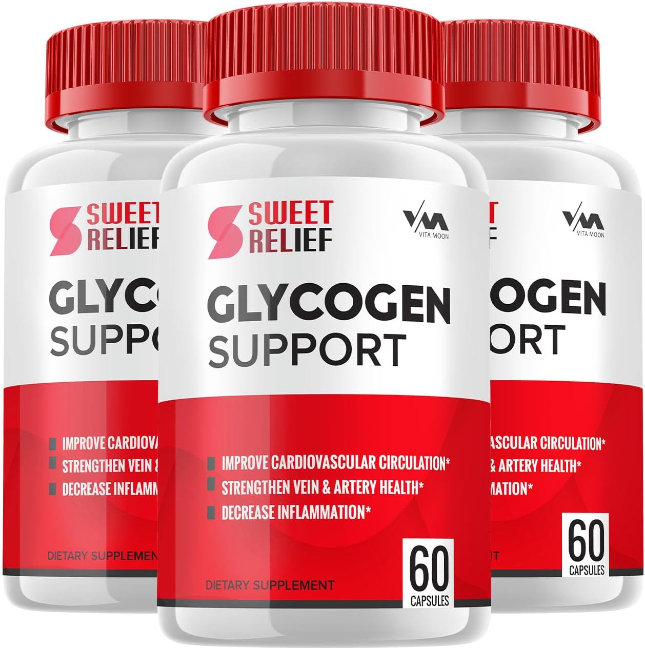 SweetRelief Glycogen 3-Pack - Advanced Formula for Overall Wellness - 180 Capsules - Sweet Relief Capsule Cleaner - Reviews