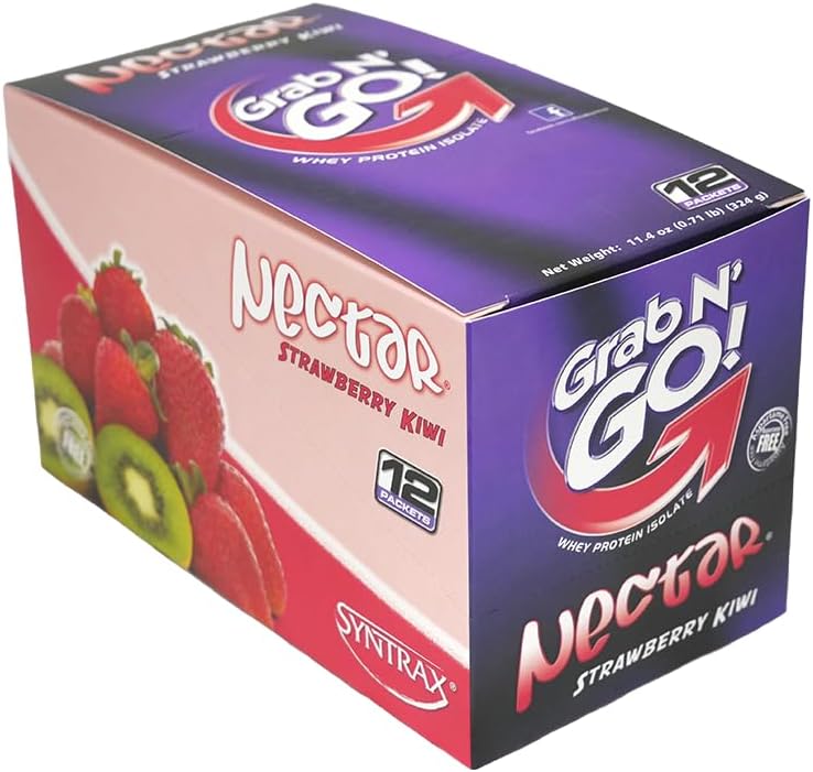 Syntrax Nectar Strawberry Kiwi Grab N' Go Packets - 12 Pack, 27g Each