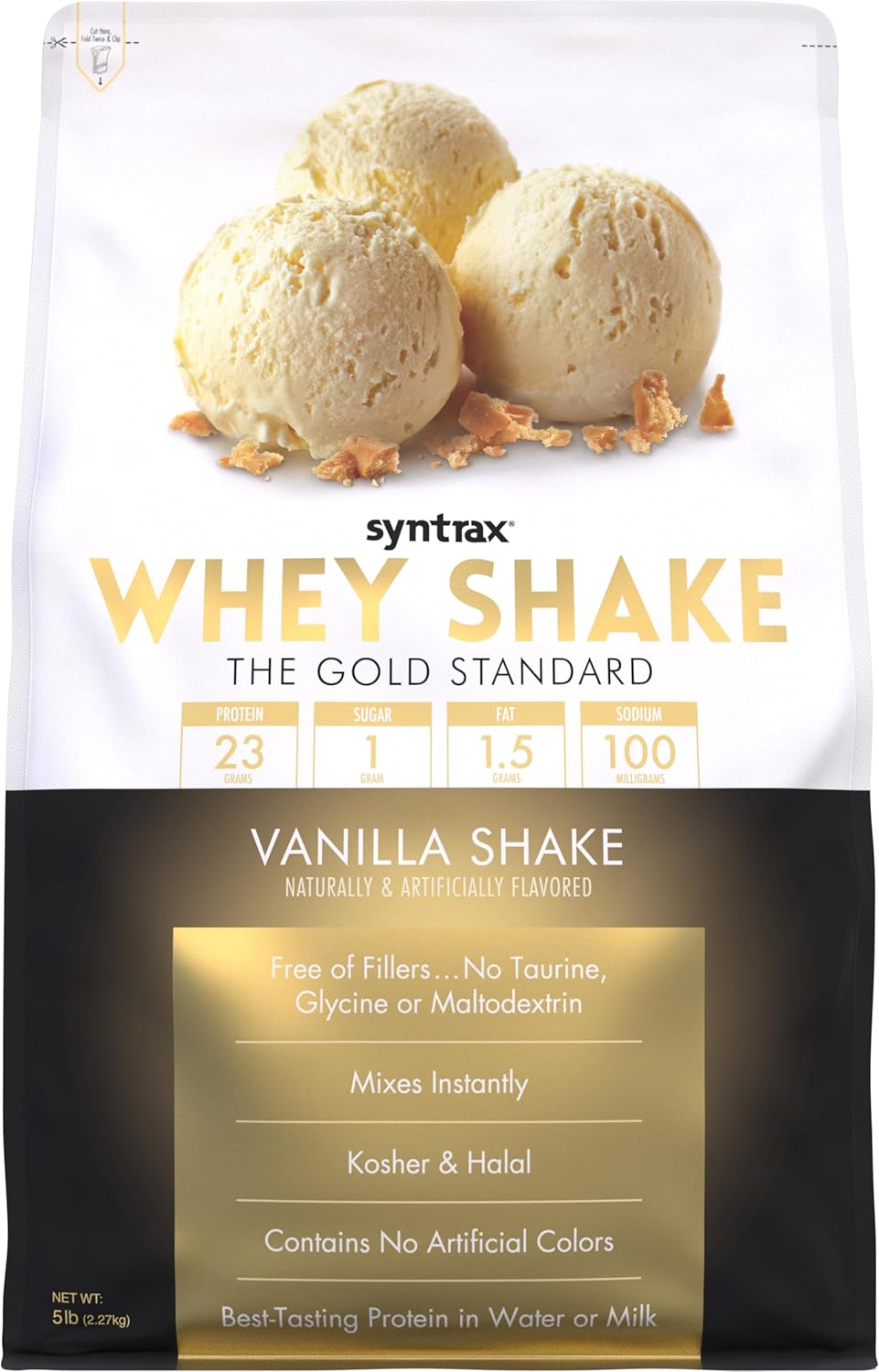 Syntrax Nutrition Cold Filtered Vanilla Bean Whey Protein Powder, 5 lbs