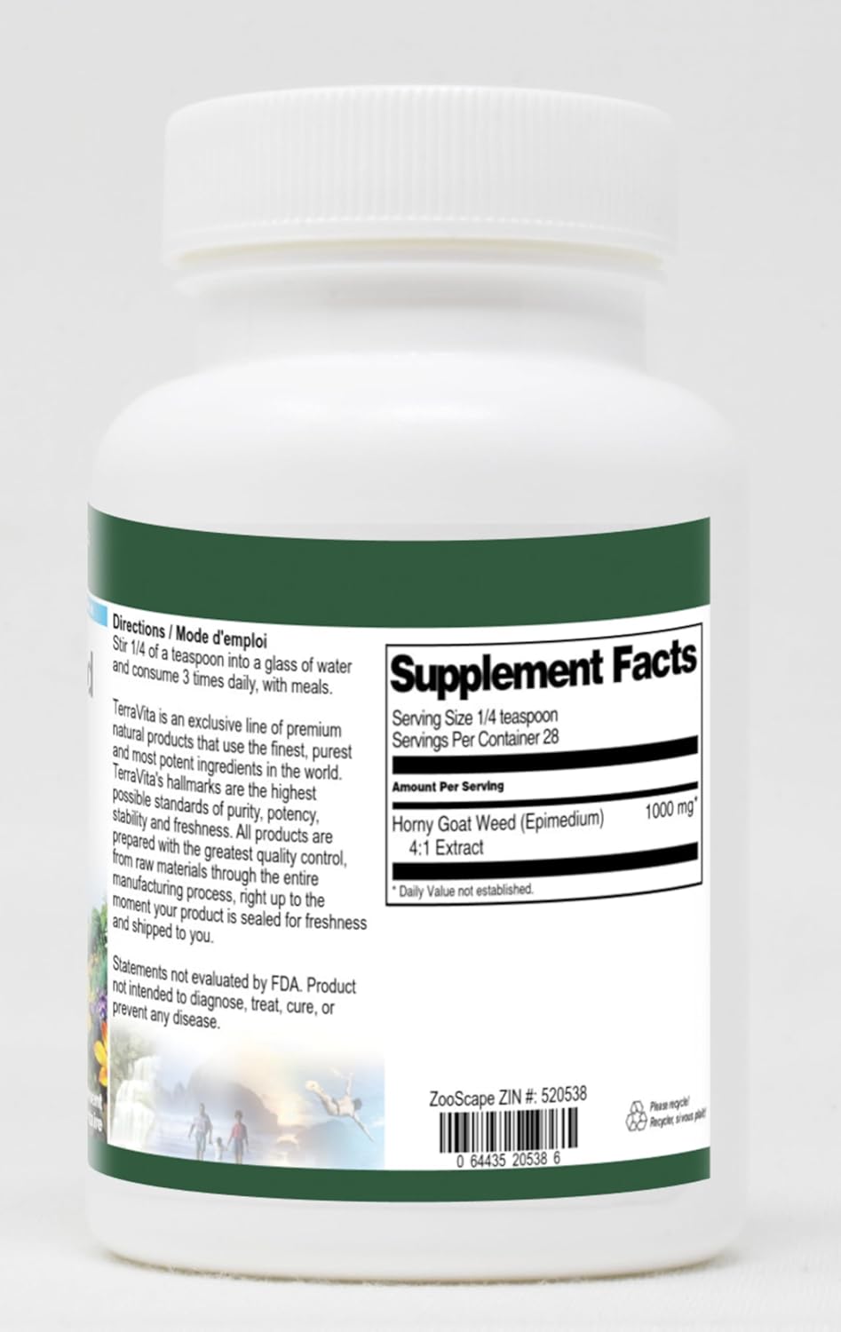 Terravita Epimedium 4:1 Powder (1 oz) - Pack of 2