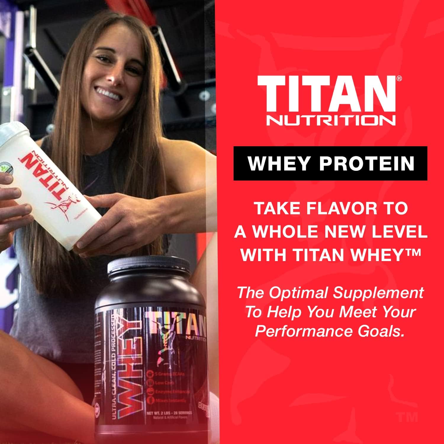 Titan Nutrition Titan Whey Protein Powder - 23g Protein, BCAAs, Digestive Enzymes - Supports Lean Muscle & Digestion - 2lb Snickerdoodle