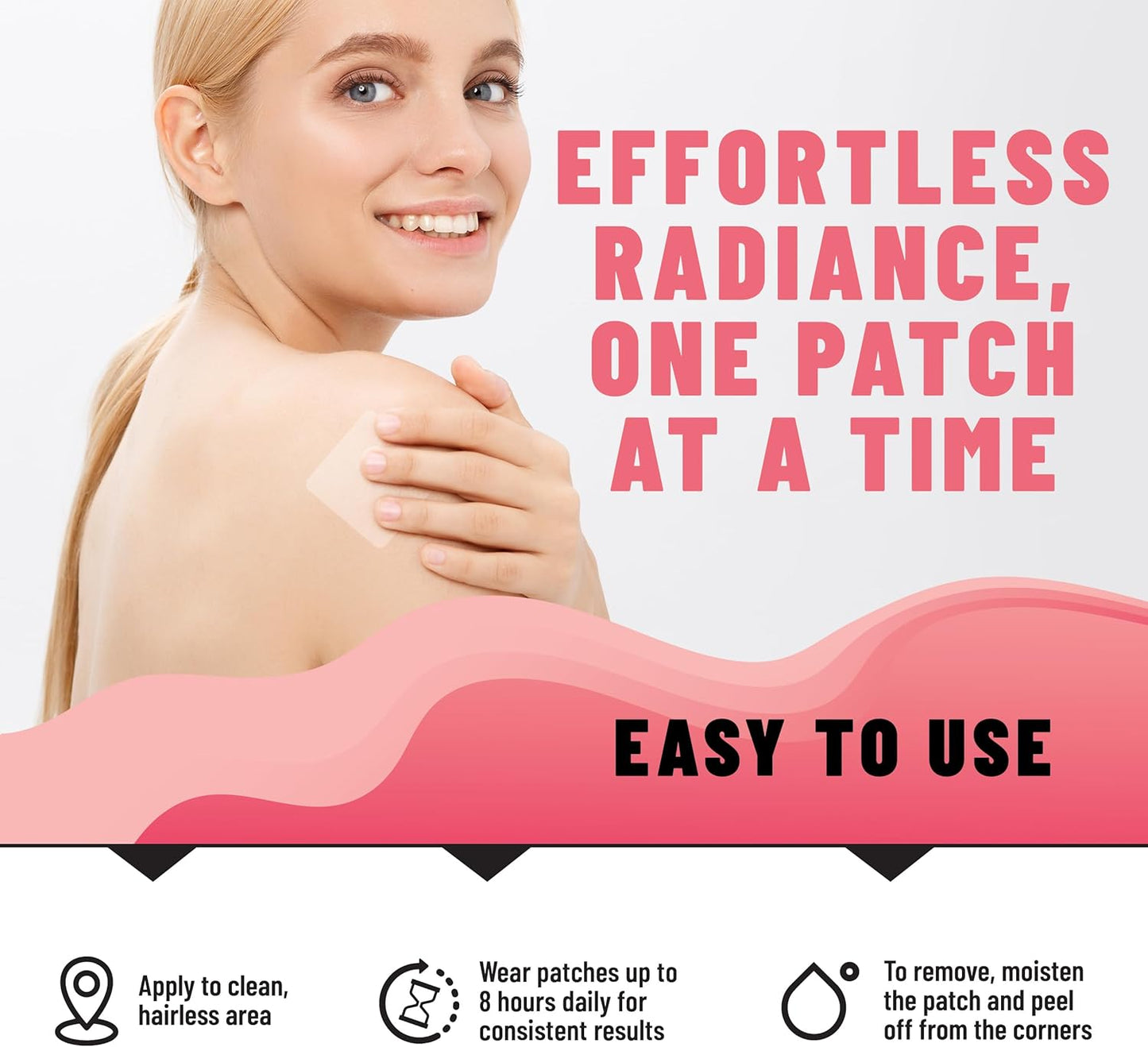 TOLEVITA Biotin Patches - 36 Count | 7.5 mg Biotin with Vitamins & Minerals | Promotes Hair, Nails, Skin Health | Convenient for Beauty & Active Life