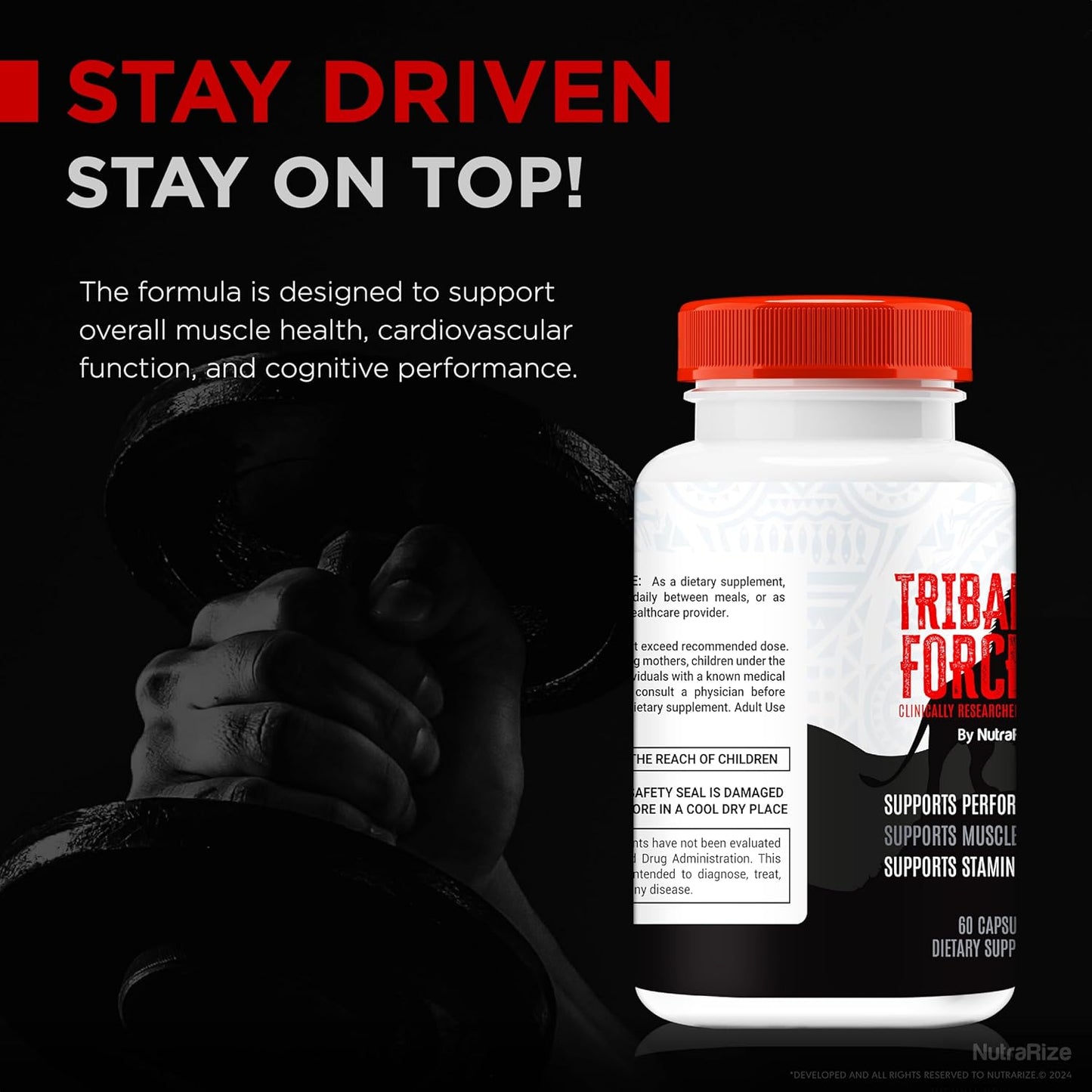 TribalForce X Capsules - Max Performance Support for Men, All Natural Male Formula for Lasting Energy - 60 Capsules