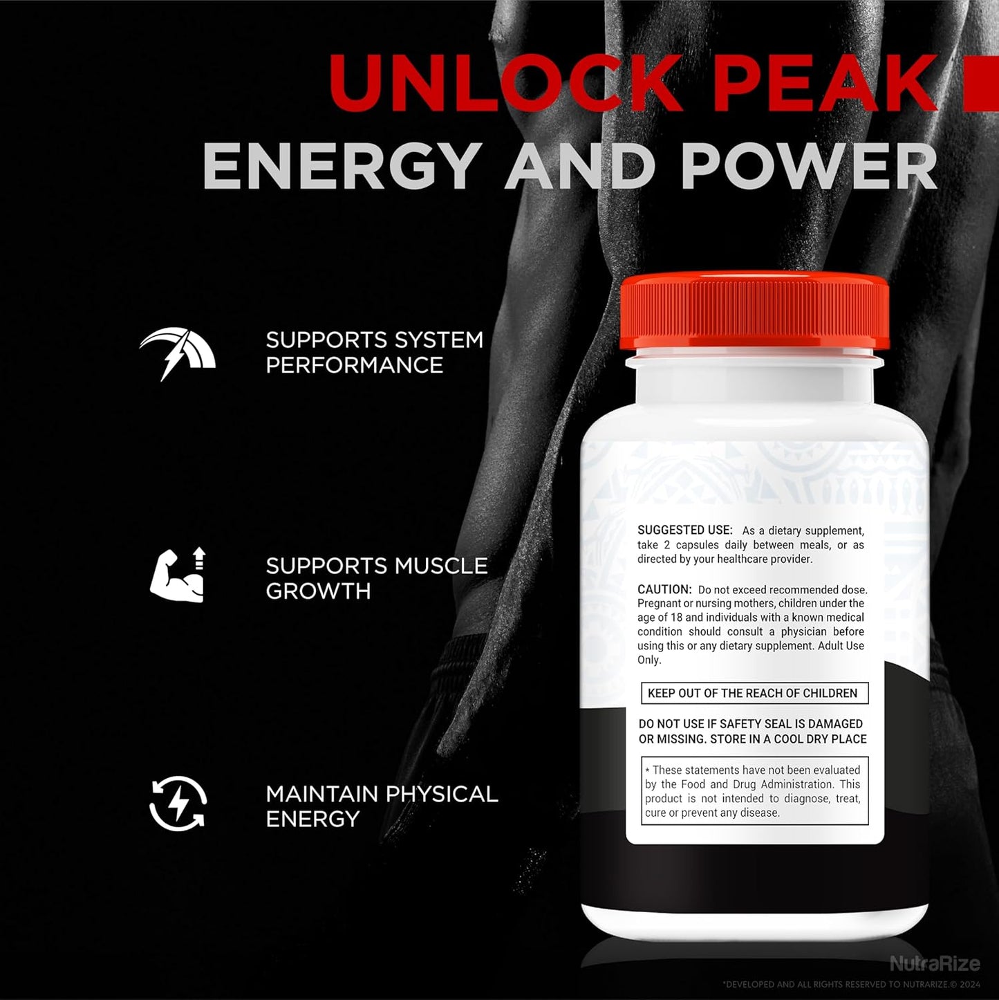 TribalForce X Capsules - Max Performance Support for Men, All Natural Male Formula for Lasting Energy - 60 Capsules