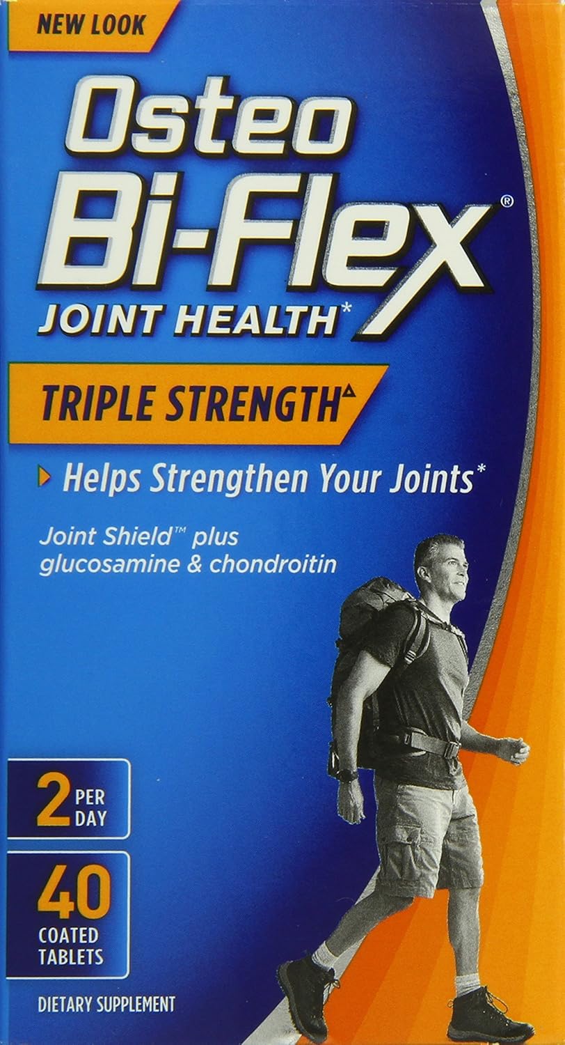 Triple Strength Glucosamine Chondroitin Joint Supplement, 40 Count by Osteo Bi-Flex