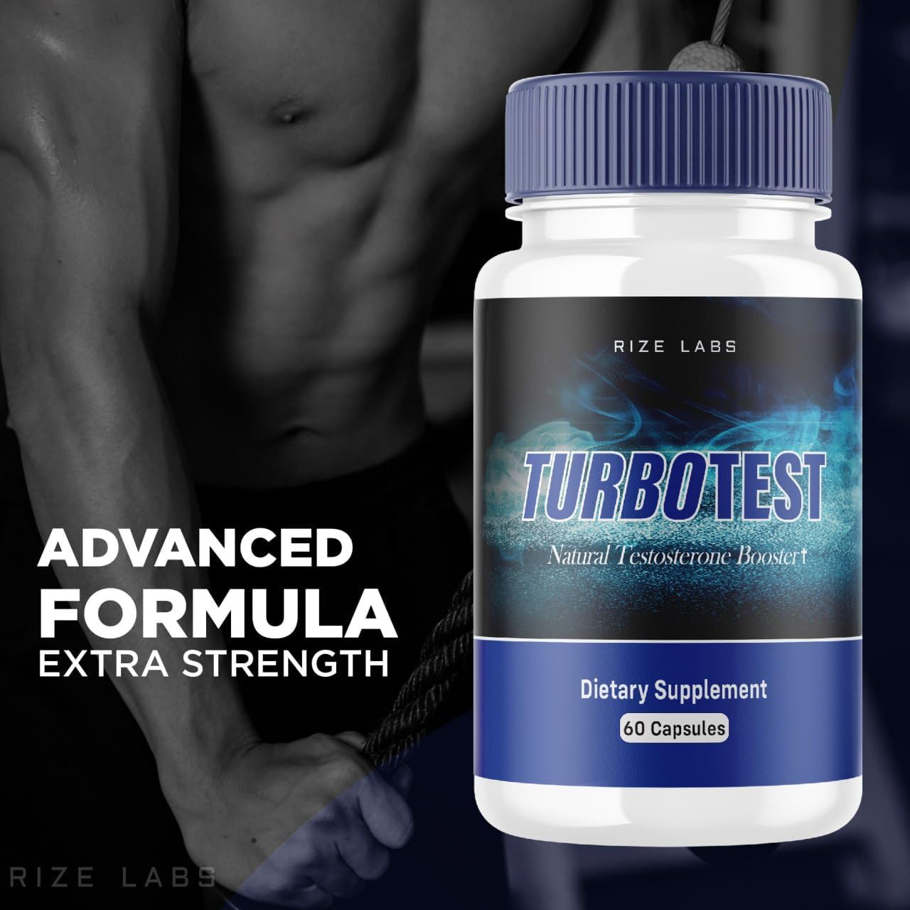 TurboTest Dietary Pills for Men - 2 Pack, Maximum Strength Formula - 120 Capsules