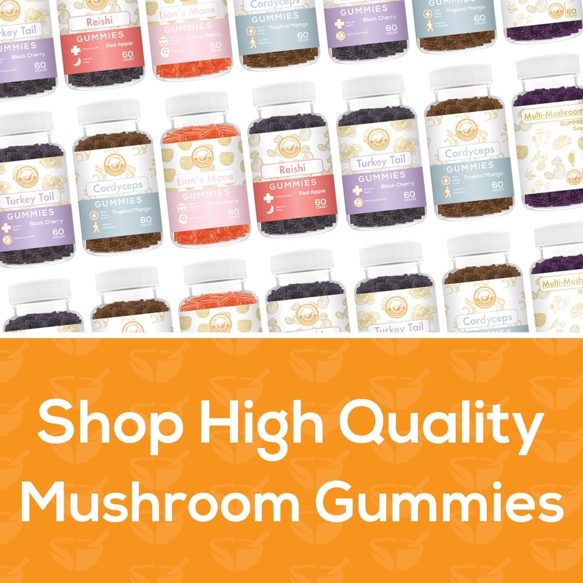 Turkey Tail Mushroom Gummies - Boost Immune Health & Gut Microbiome - Black Cherry Flavor - Vegan, Non-GMO - 120 Count