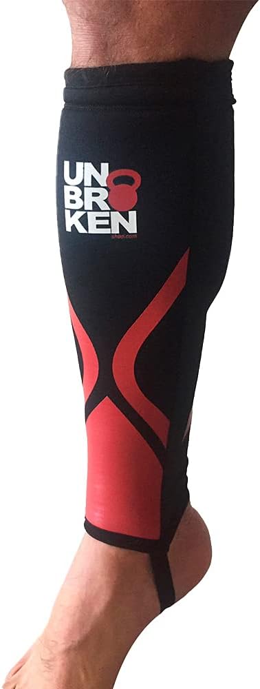 UBK MADE UNBROKENSHOP Cross Fitness Shin Guard Calf Compression Sleeve 7mm - Ideal for Weightlifting, Deadlift, Rope Climb, Box Jumps - Unisex Single Product
