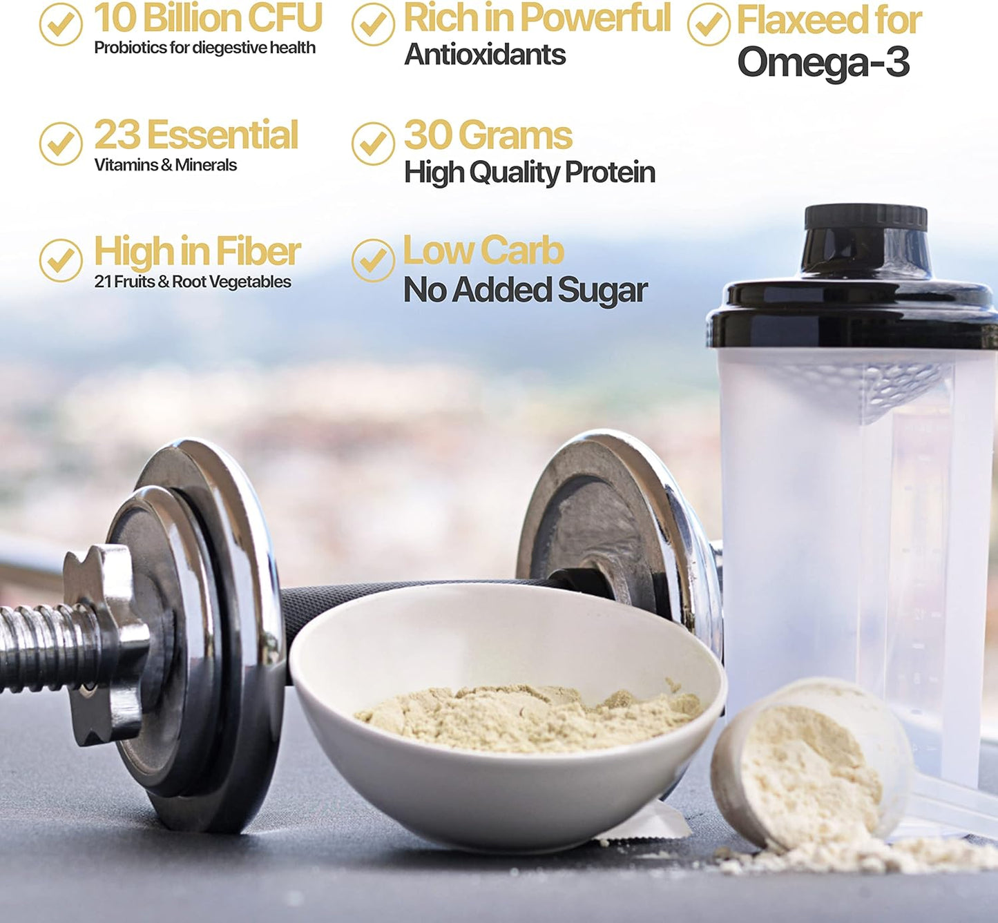 Ultra-Premium CleanShake Protein Powder Shake with Organic Ingredients, Vitamins, Minerals, and Grass Fed Whey Protein - Informed Protein Certified