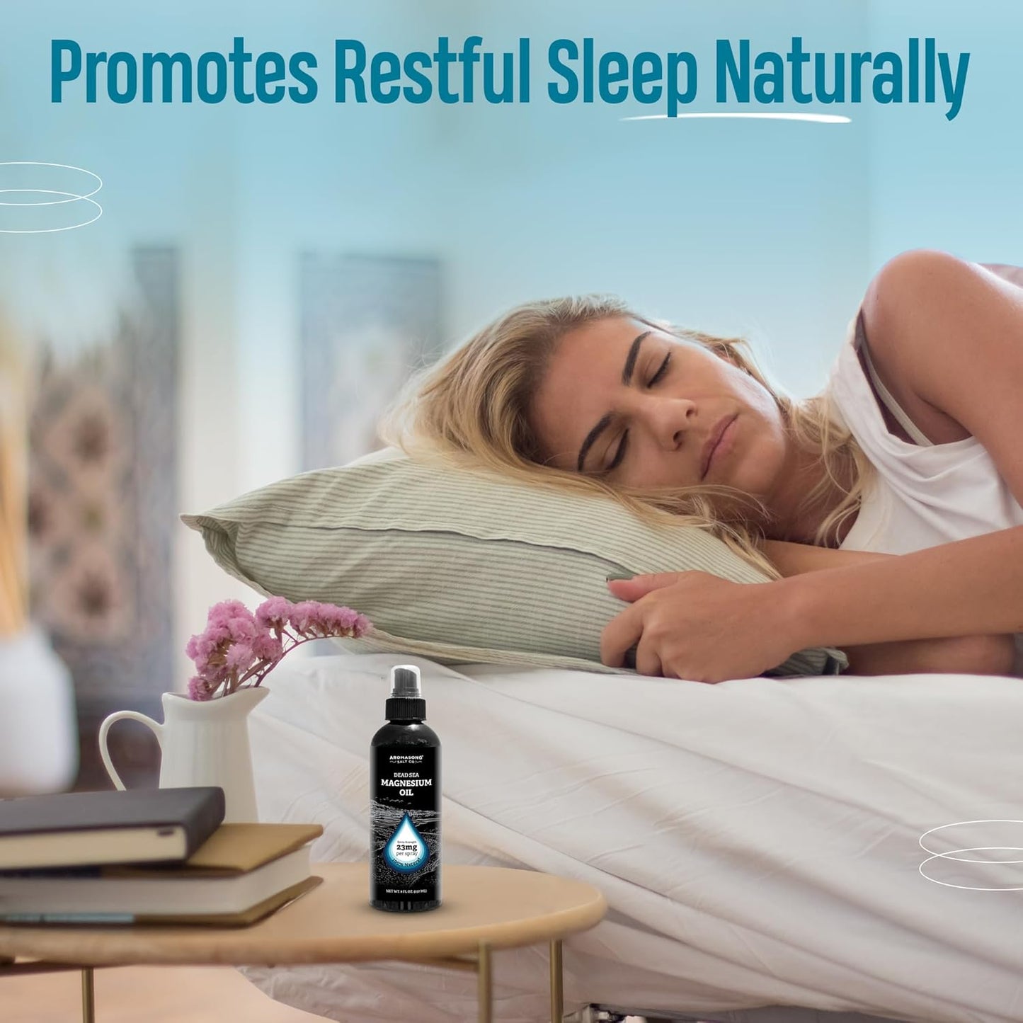 Ultra Pure Magnesium Oil Spray, Made in USA, Extra Strength for Leg Discomfort and Calm Sleep, 8 Oz - 23mg Magnesium Per Spray