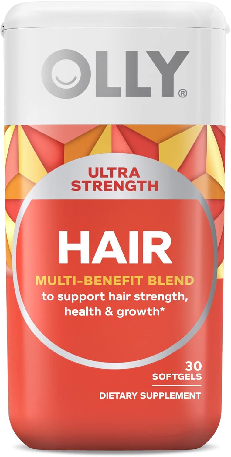 Ultra Strength Hair Softgels with Biotin, Keratin, Apple Cider Vinegar, Vitamin B12, and Chromium - Supports Hair Health and Metabolism