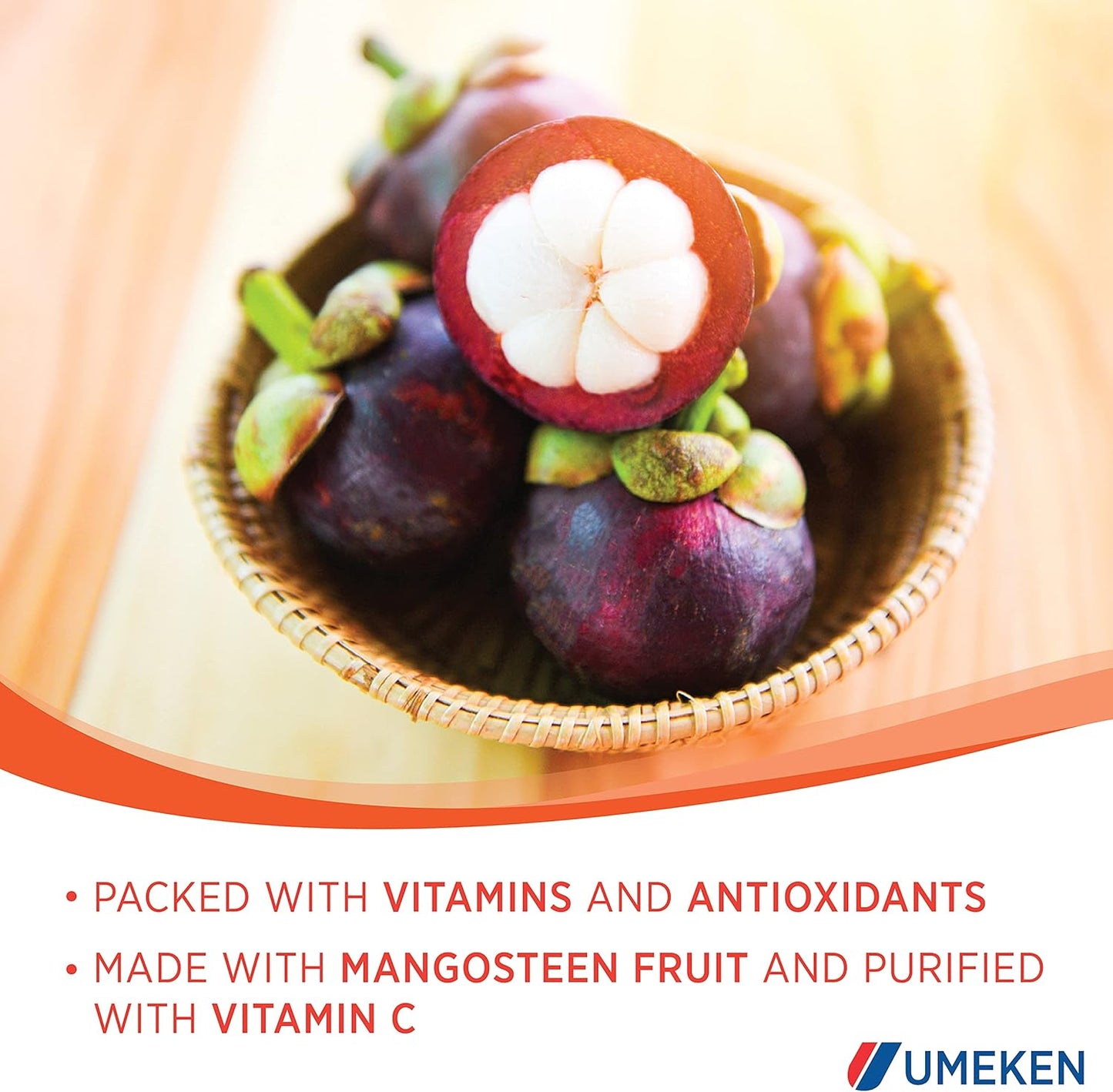 Umeken Elastin Beauty Powder Supplement with Collagen Peptides, Hyaluronic Acid, Vitamin C and Mangosteen Fruit for Women's Health - 1 Month Supply