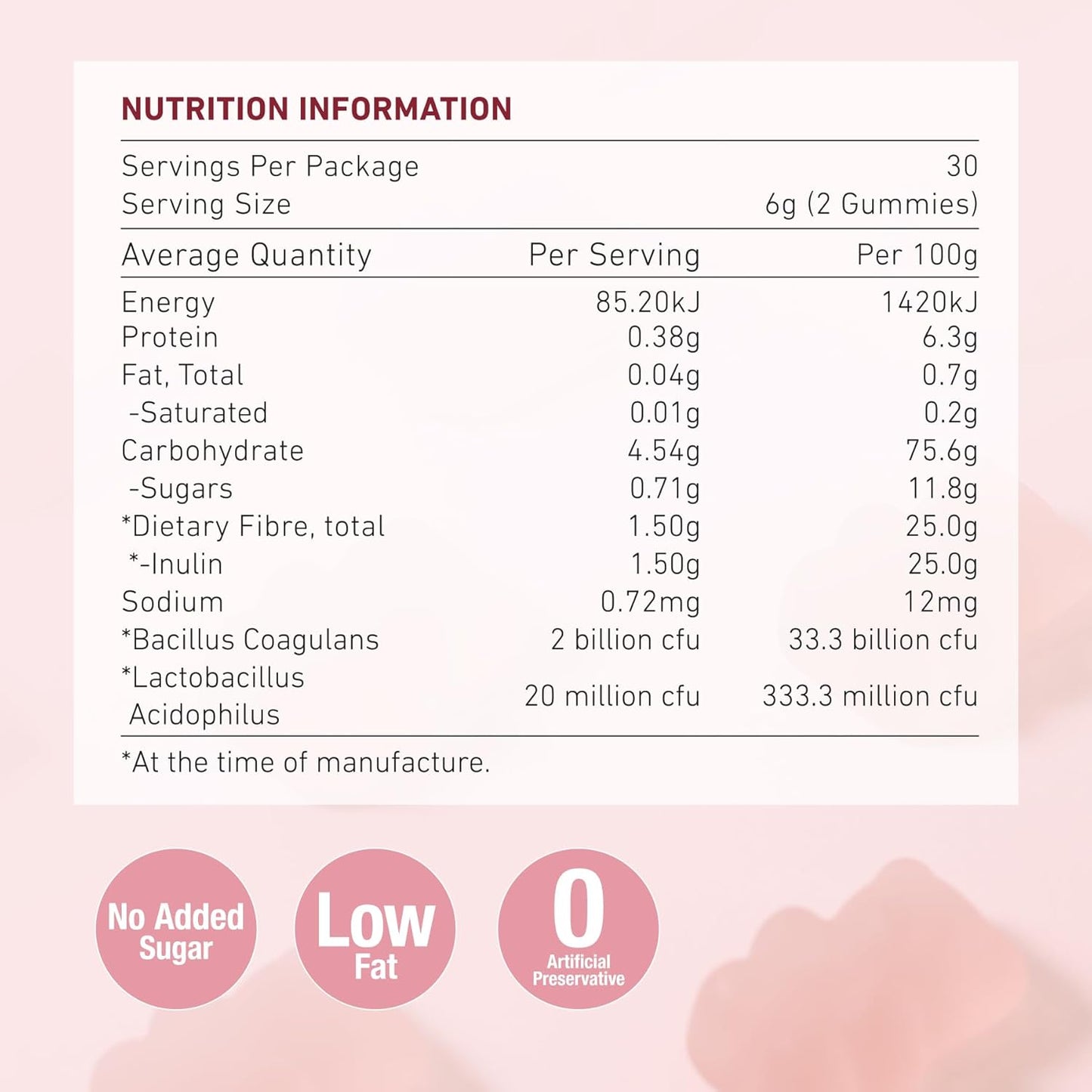 Unichi Pre & Probiotic Gummies: 60+ Billion CFU with Prebiotic for Digestive Health, Non-GMO, Yogurt Flavor - 60 Count