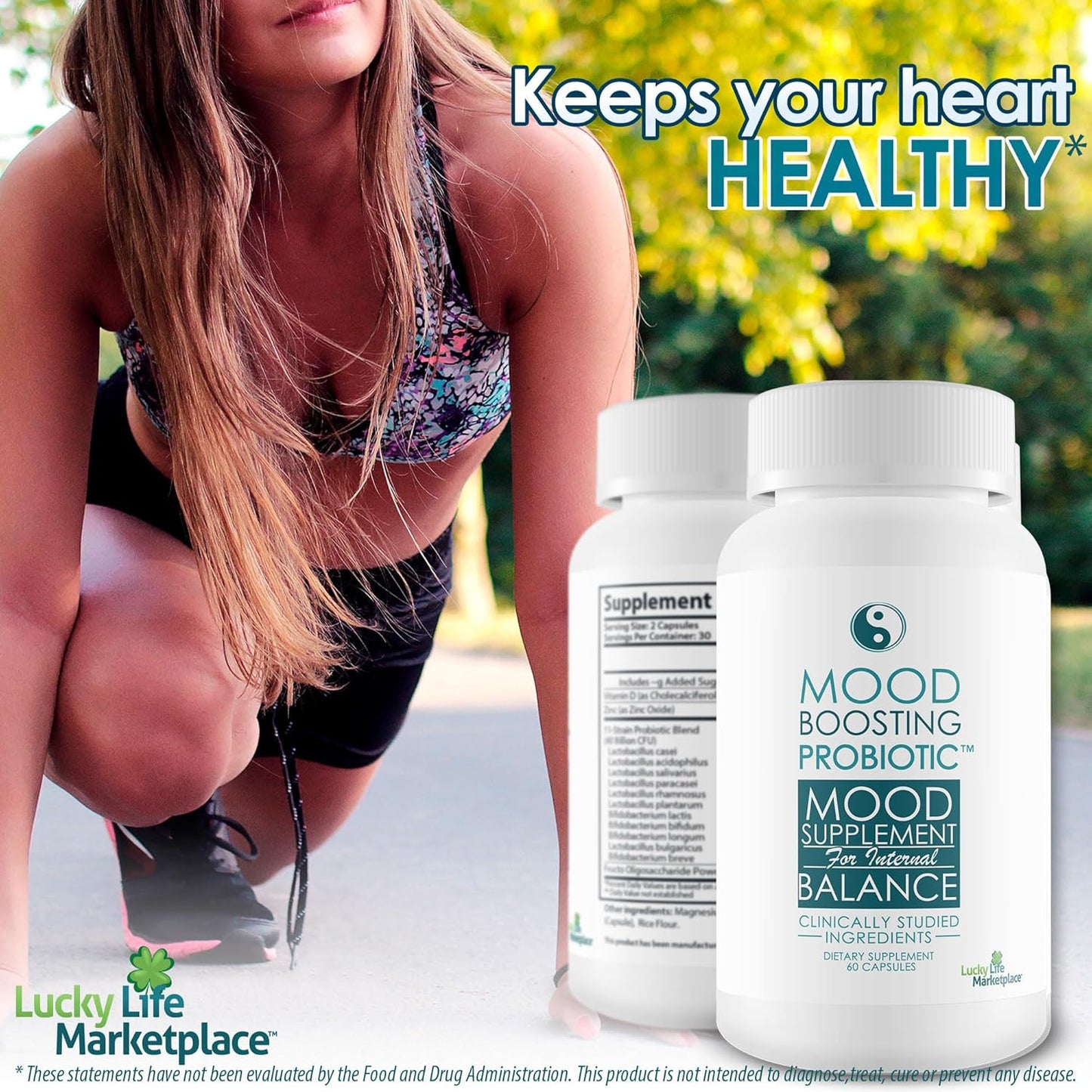 Universal Mood Boosting Probiotic Supplement for Men and Women - Supports Digestive and Immune Health with Prebiotics and Probiotics