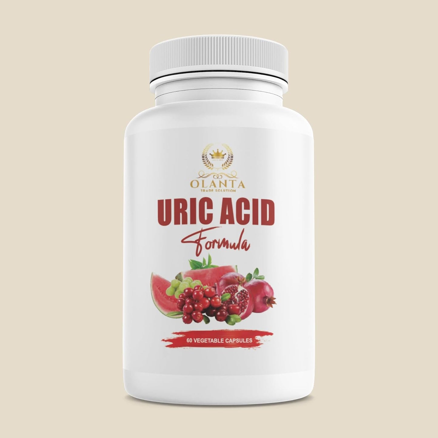 Uric Acid Complex Supplement - Promotes Healthy Uric Acid Levels with Citric Acid, Celery Seed, Pomegranate, Tart Cherry, Green Coffee Beans, Milk Thistle, Cranberry - 60 Capsules