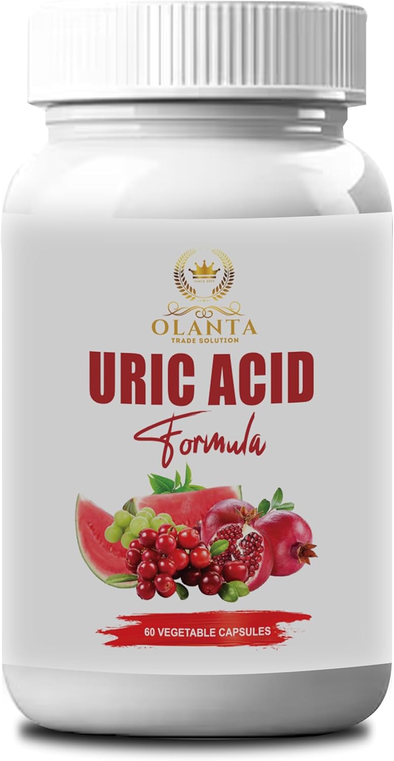 URIC Acid Complex Supplement with Milk Thistle, Celery Seed, Cranberry, Pomegranate, and Turmeric - 60 Capsules