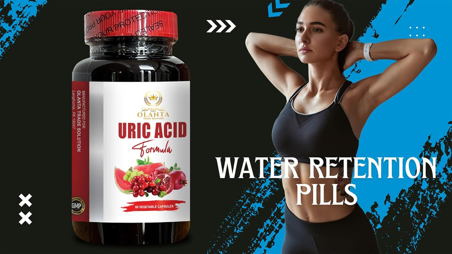 Uric Acid Support Supplement with Milk Thistle, Tart Cherry, and Turmeric - Antioxidant Pills for Lowering Uric Acid Levels - 1 Bottle