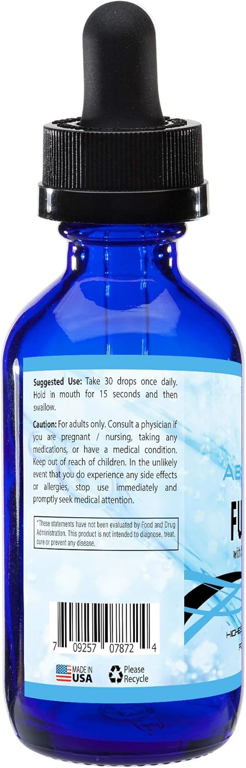 USA-Made Absonutrix Fucoidan & Shitake Mushroom Liquid 500mg - Antioxidant for Immunity & Health - 120 Servings