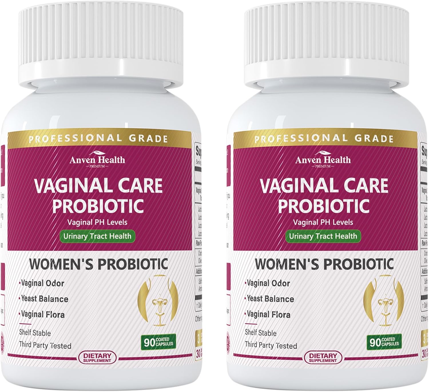 Vaginal Probiotics for Women - 60 Billion Probiotic Capsules for Vaginal & Gut Health with Saffron, Cranberry, and Olive Leaf Extracts