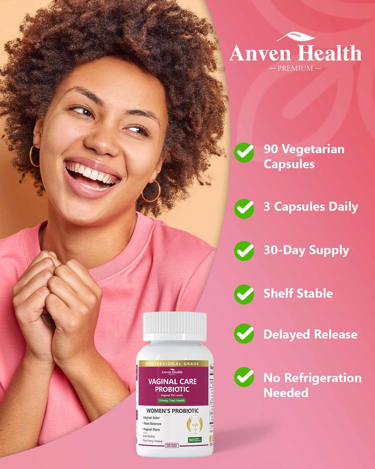 Vaginal Probiotics for Women - 60 Billion Probiotic Capsules for Vaginal & Gut Health with Saffron, Cranberry, and Olive Leaf Extracts
