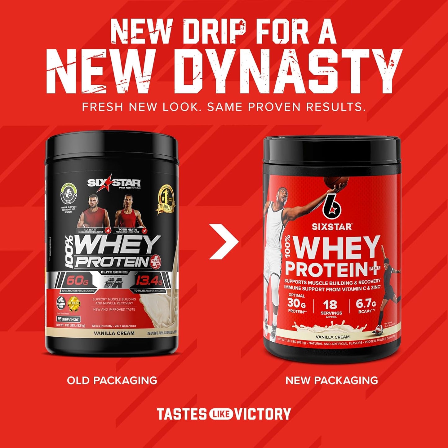 Vanilla Cream Whey Protein Bundle: Six Star Elite & MuscleTech 1.8lbs Grass Fed Powder