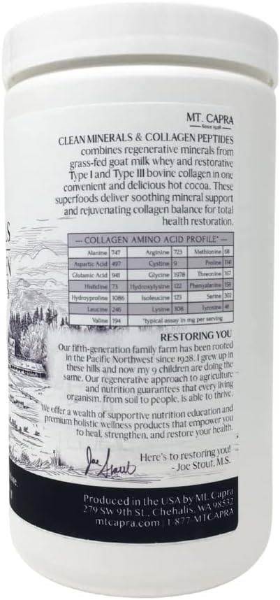 Vanilla Goat Whey Protein with Collagen and Clean Minerals for Hot Cocoa Lovers - Mt. Capra