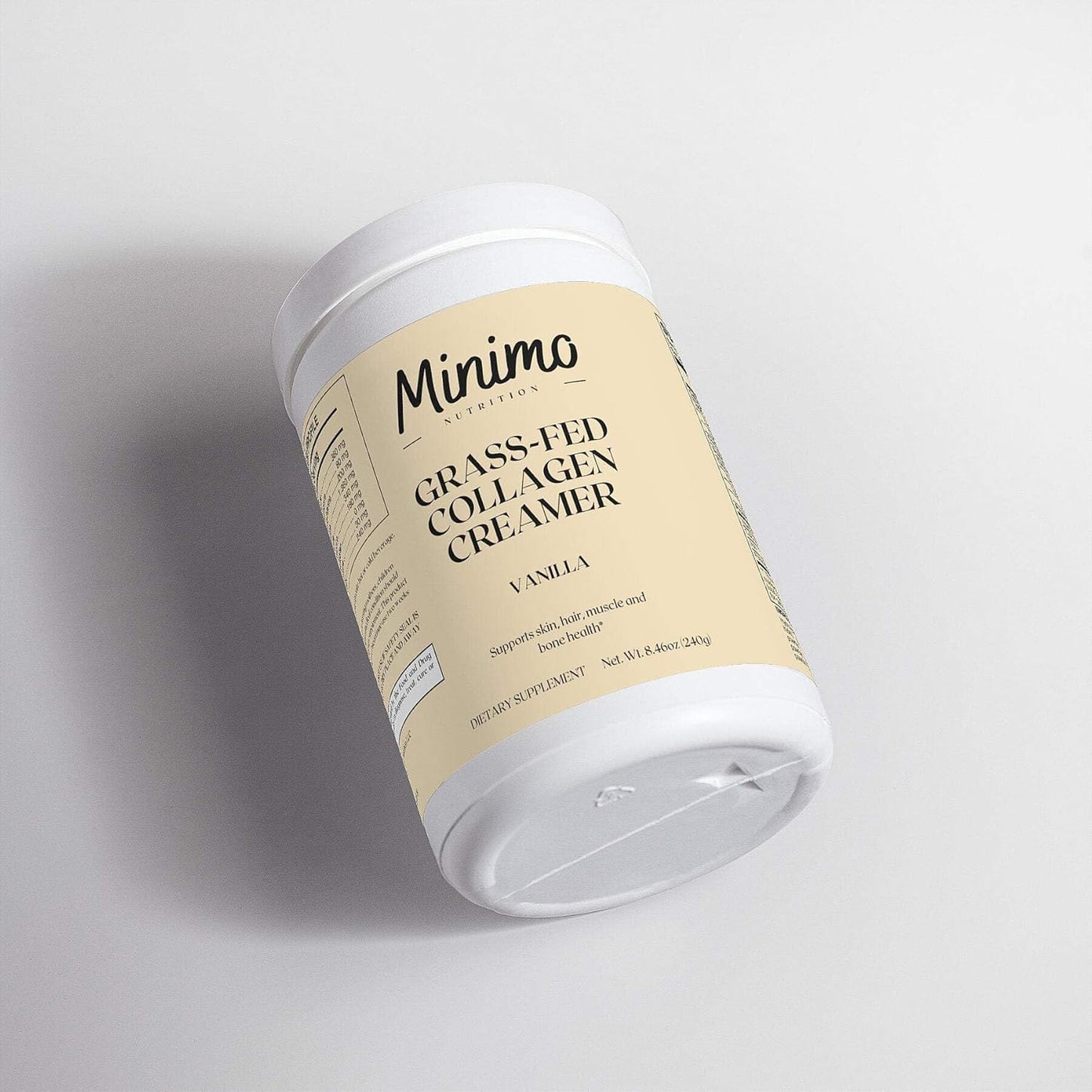Vanilla Grass-Fed Collagen Creamer with 10g Collagen - Hair, Skin, Nail & Joint Support, No Seed Oils - 8.5 oz.
