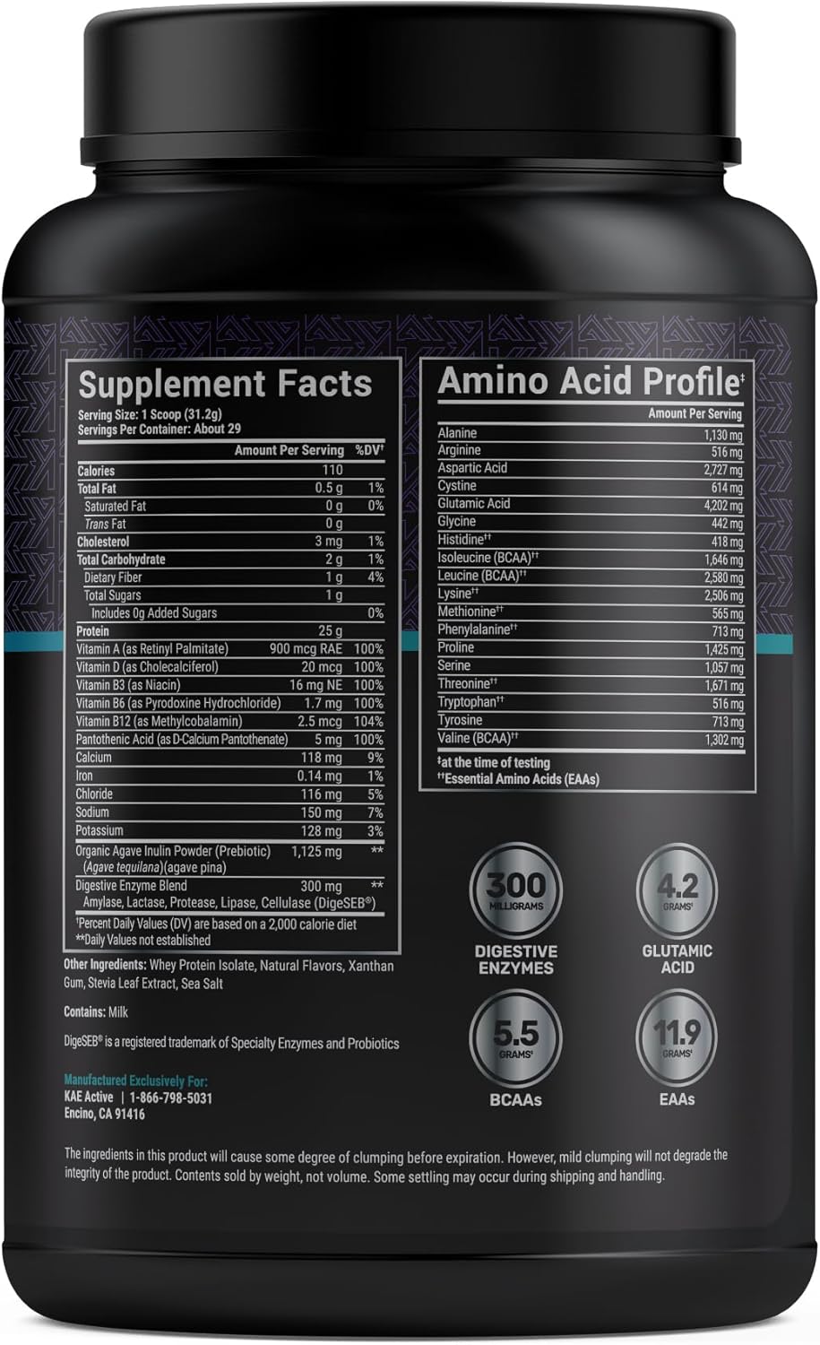 Vanilla Grass-Fed Whey Protein Isolate Powder - 25g Protein, Clean Formula with 5 Ingredients - Easy to Digest.