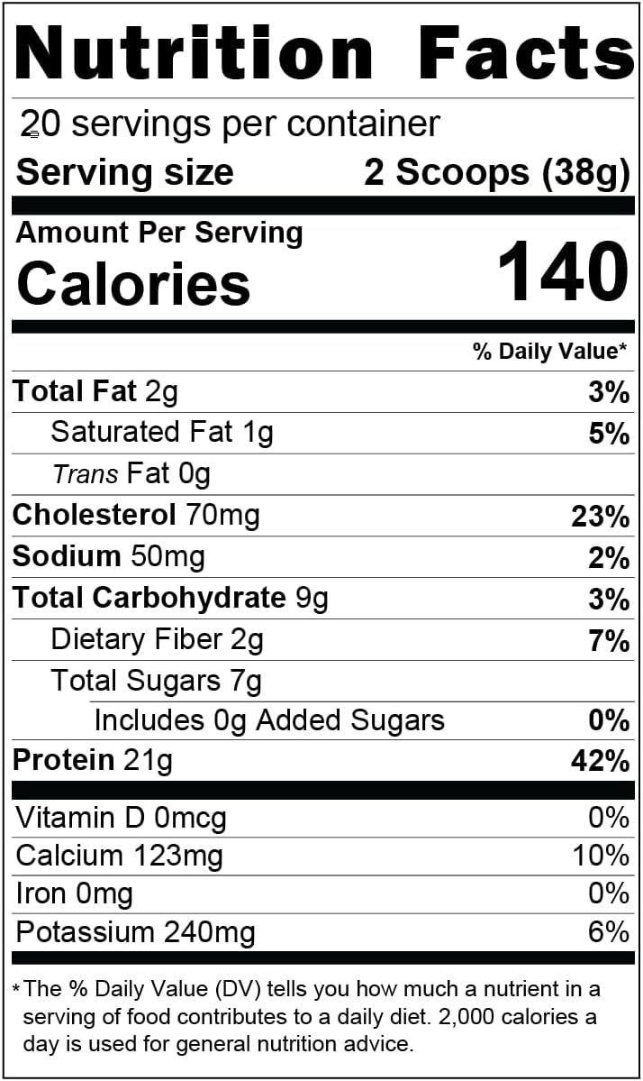 Vanilla Grass-Fed Whey Protein Powder with Dates Sweetener, 3 Ingredients, 20 Servings from New Zealand Cows Grazing 350+ Days/year