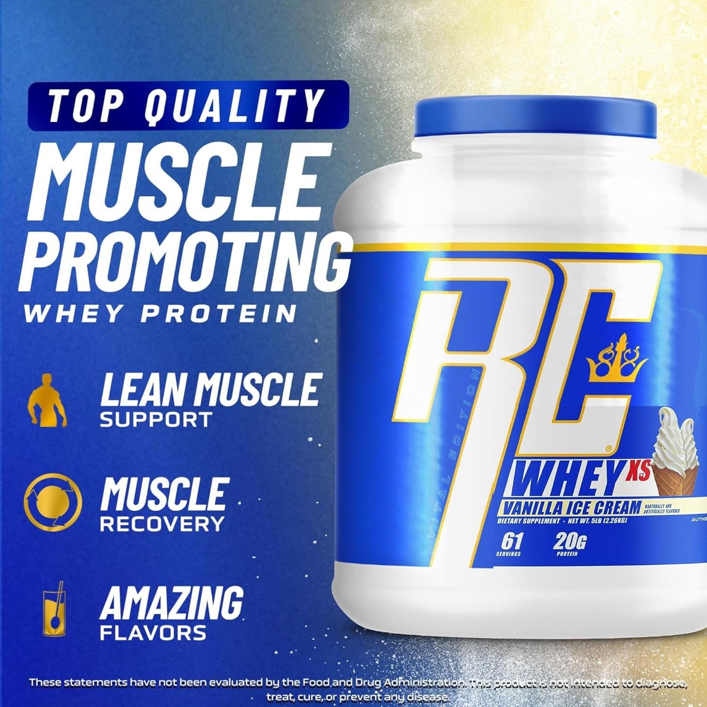 Vanilla Ice Cream Ronnie Coleman Signature Series Whey-XS 2270g Protein Powder