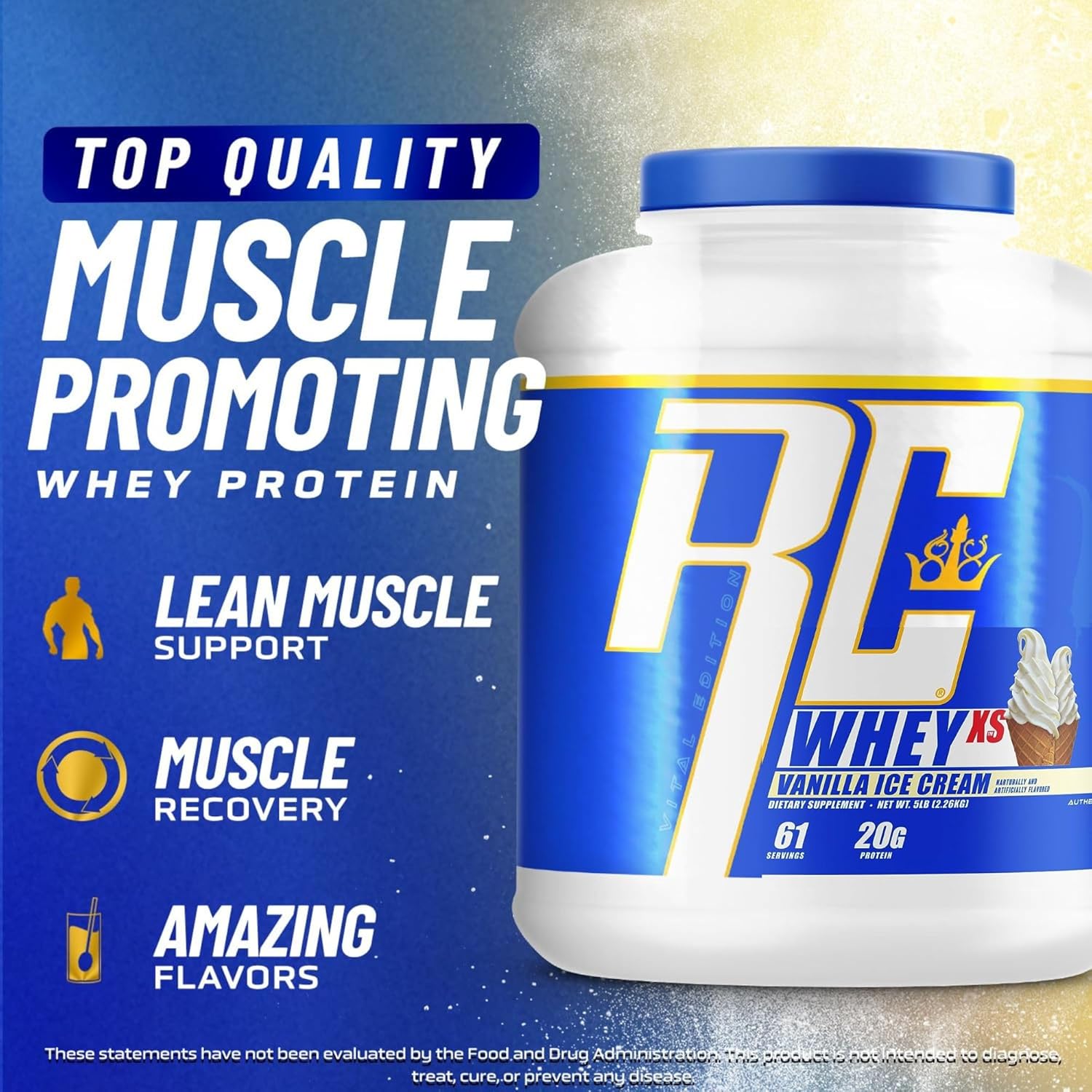 Vanilla Ice Cream Ronnie Coleman Signature Series Whey-XS 2270g Protein Powder