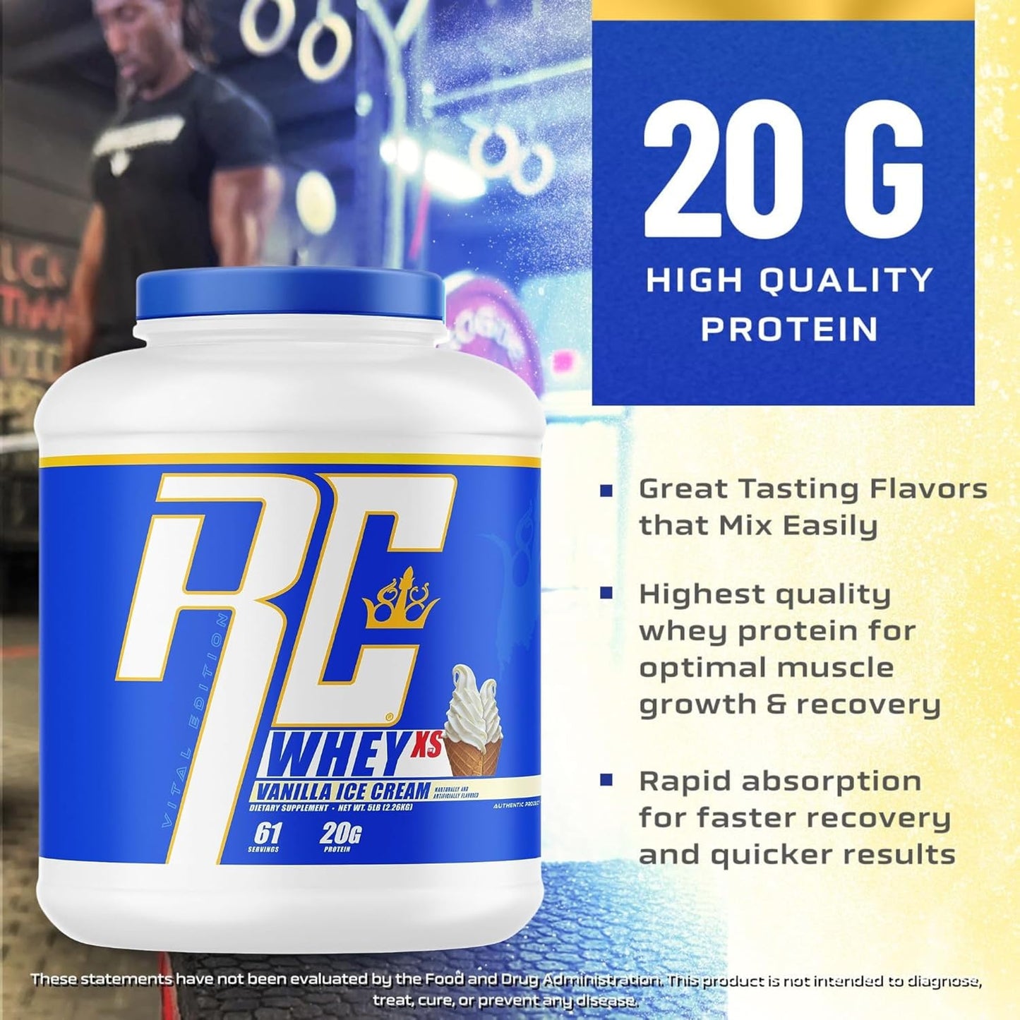 Vanilla Ice Cream Ronnie Coleman Signature Series Whey-XS 2270g Protein Powder