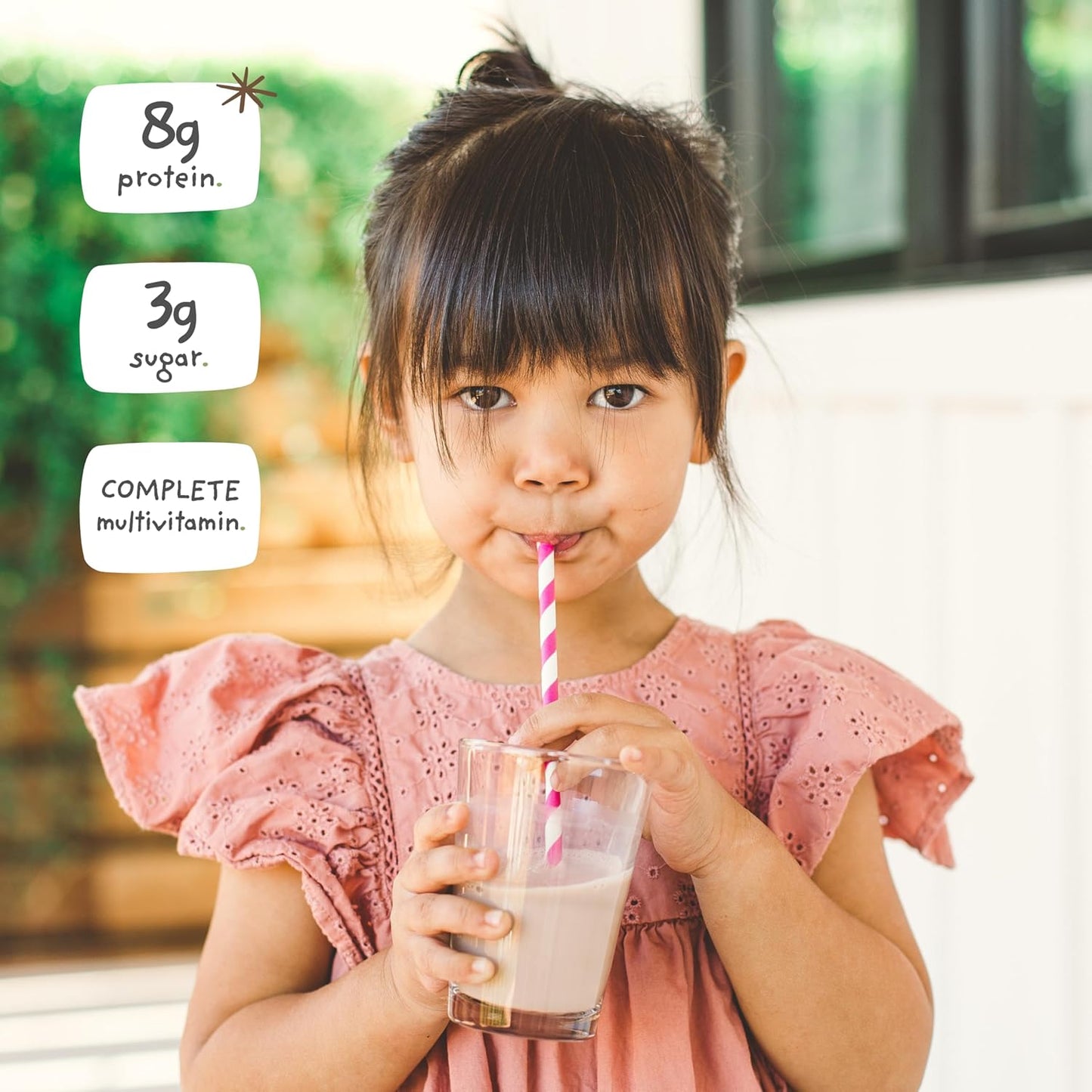Vanilla Mighty Milk Kids All-in-One Protein Powder with Probiotics, Spinach, & Multivitamins - Natural Ingredients - 15-30 Servings