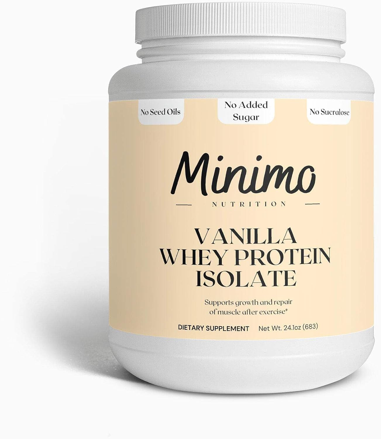 Vanilla Whey Isolate Protein Powder - 3 Ingredients, No Seed Oils, No Added Sugar - 1.61 lbs
