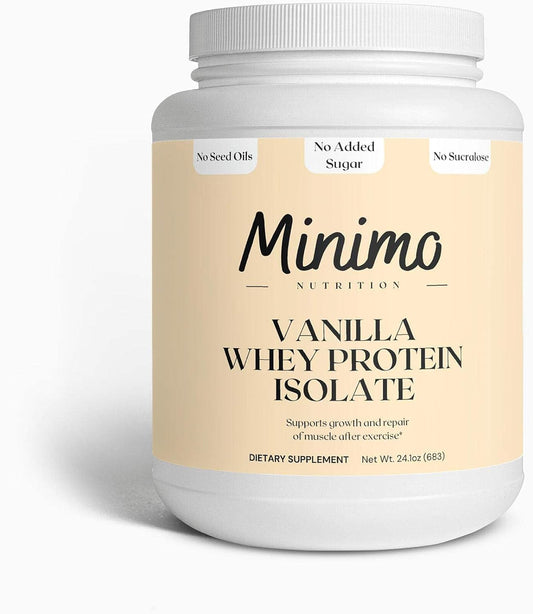 Vanilla Whey Isolate Protein Powder - 3 Ingredients, No Seed Oils, No Added Sugar - 1.61 lbs