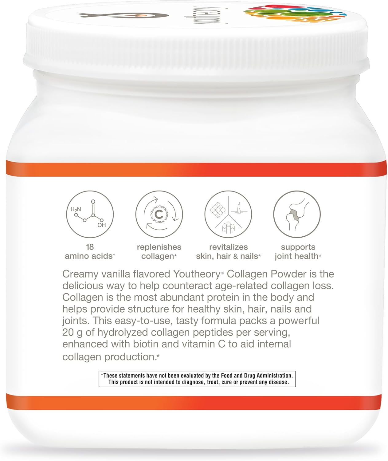 Vanilla Youtheory Collagen Peptides Powder for Hair, Skin, Nails & Joints - 20 OZ