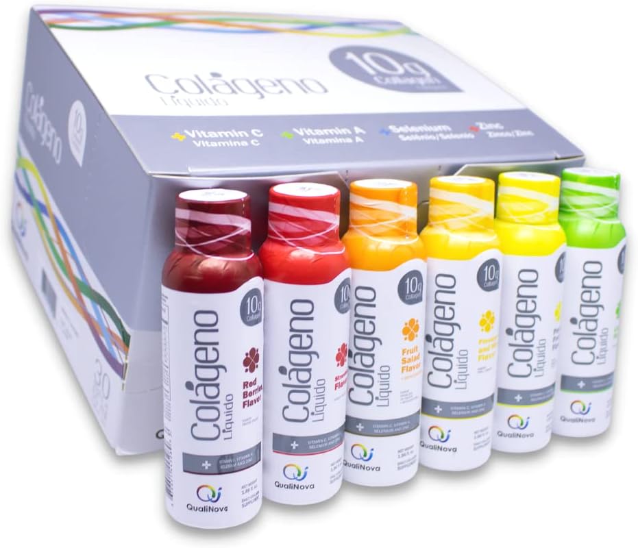 Variety Pack Liquid Collagen Supplements for Women - Tropical Flavors with Essential Nutrients (10g Collagen / 1.86 fl oz - 30 Count)