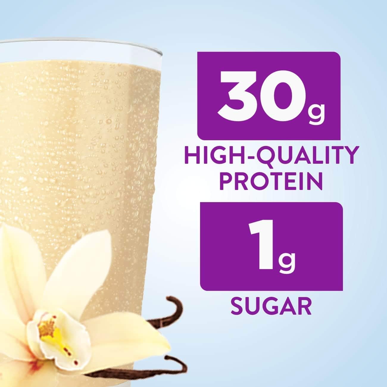 Variety Pack of Ensure Max Protein Nutrition Shakes - 30g Protein, French Vanilla - Pack of 12