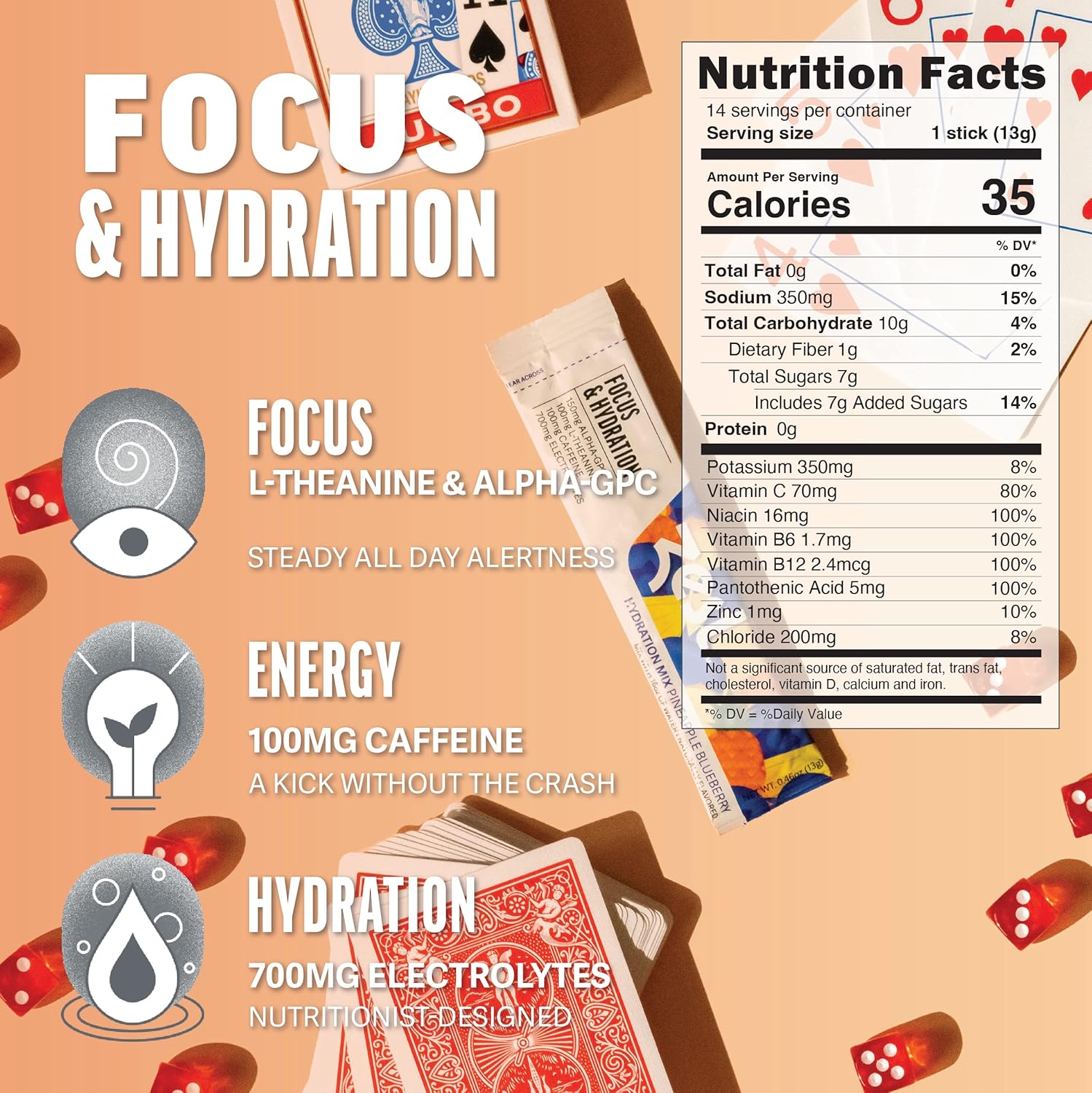 Variety Pack Zest Hydration Electrolyte Powder - 6 Travel Packets - Low Sugar Supplement - Recovery, Energy, & Focus Drink - Liquid Rehydration with Salt & Potassium