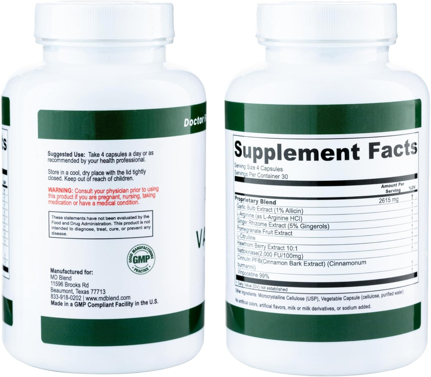 Vascular Wellness Supplement - Expert Formulated for Proper Flow & Balance - Powerful Ingredients - 240 Capsules