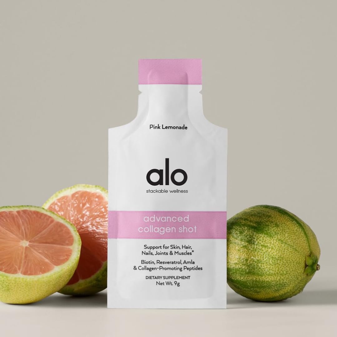 Vegan Collagen Shot with Amla & Antioxidants for Skin, Hair, Nails & Joints | Pink Lemonade Flavor, 30 Pack